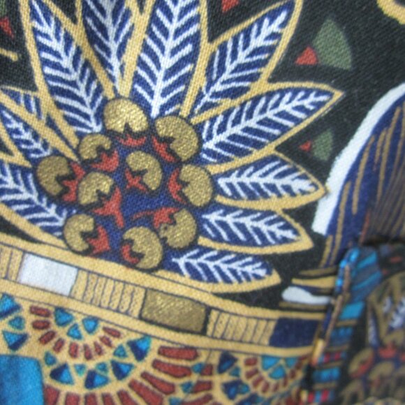 Vintage Robyn-Lyn Women Medium Sleeveless Button Front Egyptian Fish Cotton - Picture 3 of 9